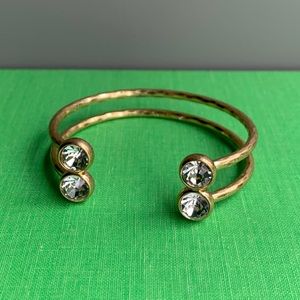 J. Crew Double Cuff Crystal Bracelet